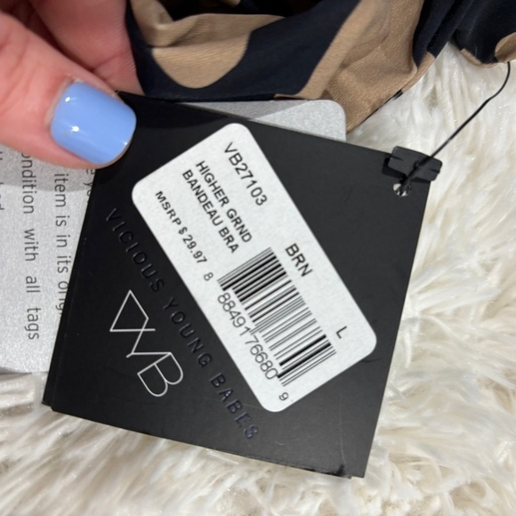 VYB SWIM SIENNA TOP - HIGHER GROUND Bandeau Bikini Top NWT size large - Picture 4 of 14